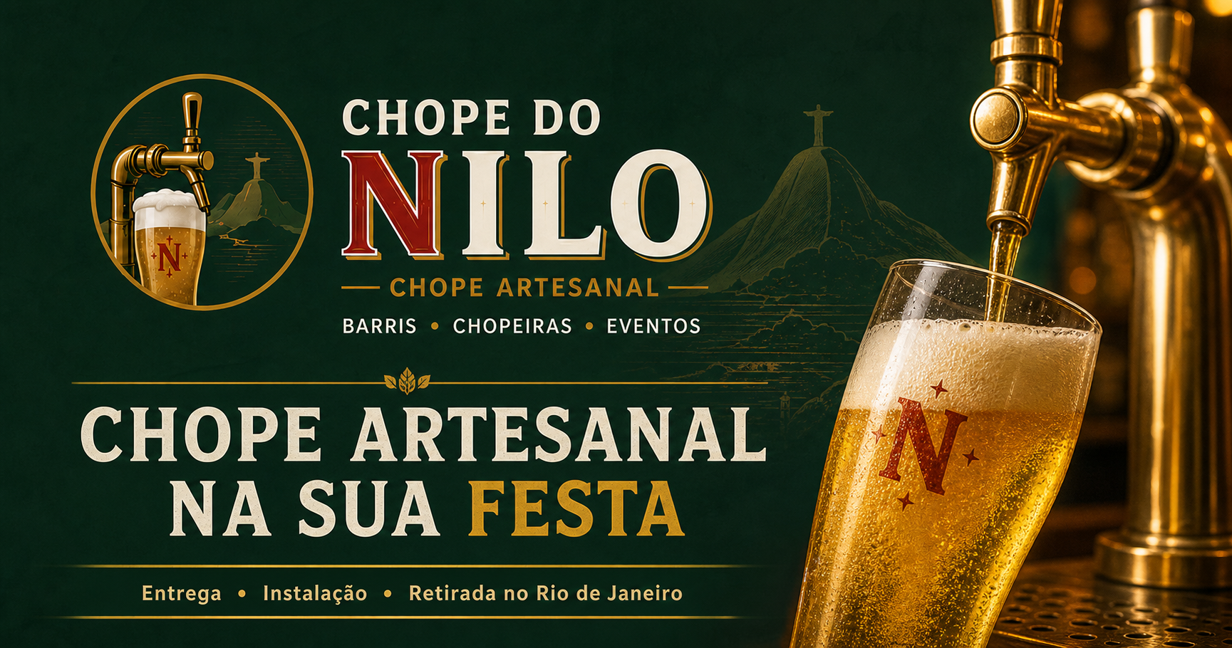 Apresentação visual do projeto Chope do Nilo